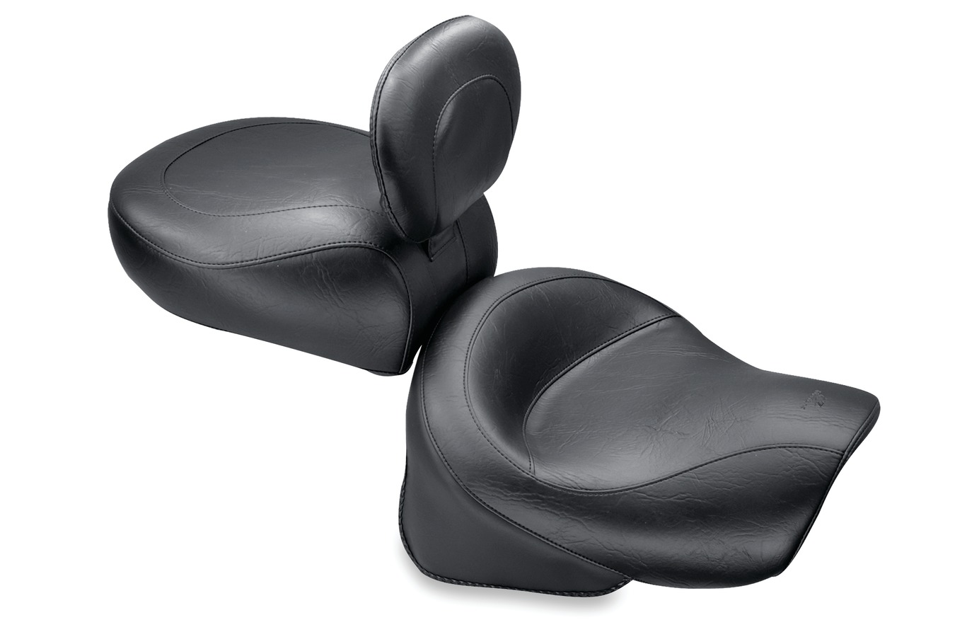 Standard Touring Two-Piece Seat with Driver Backrest for Kawasaki Vulcan 1500 Classic FI 2000-