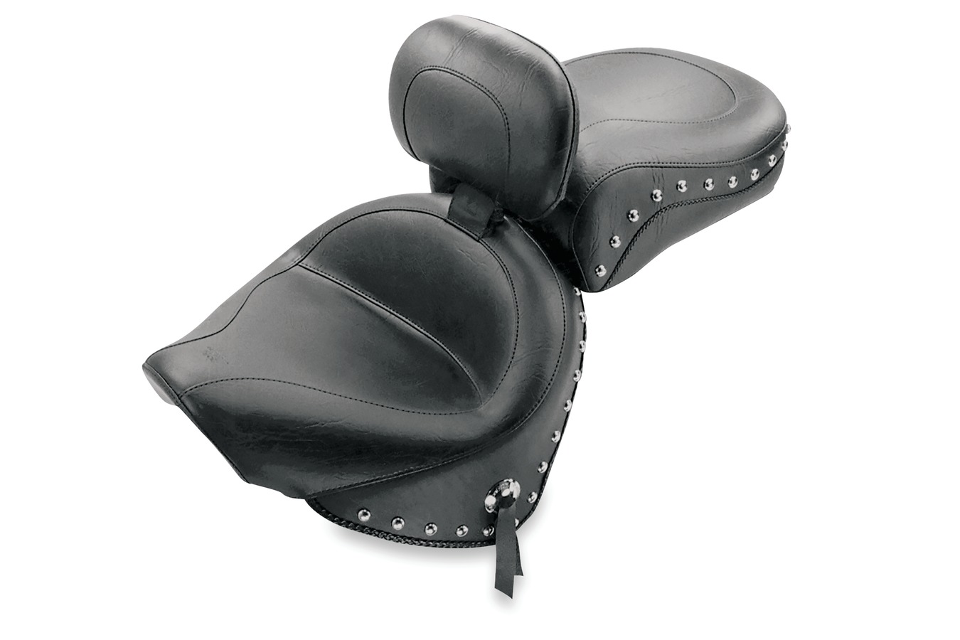 Wide Touring Two-Piece Seat with Driver Backrest for Yamaha V-Star 1100 Classic 2000-