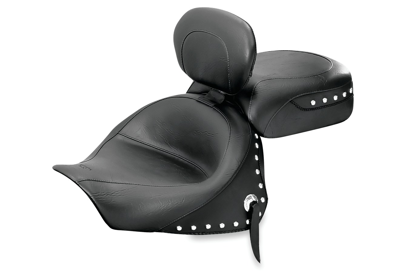 Standard Touring Two-Piece Seat with Driver Backrest for Kawasaki Vulcan 1600 Classic 2003-