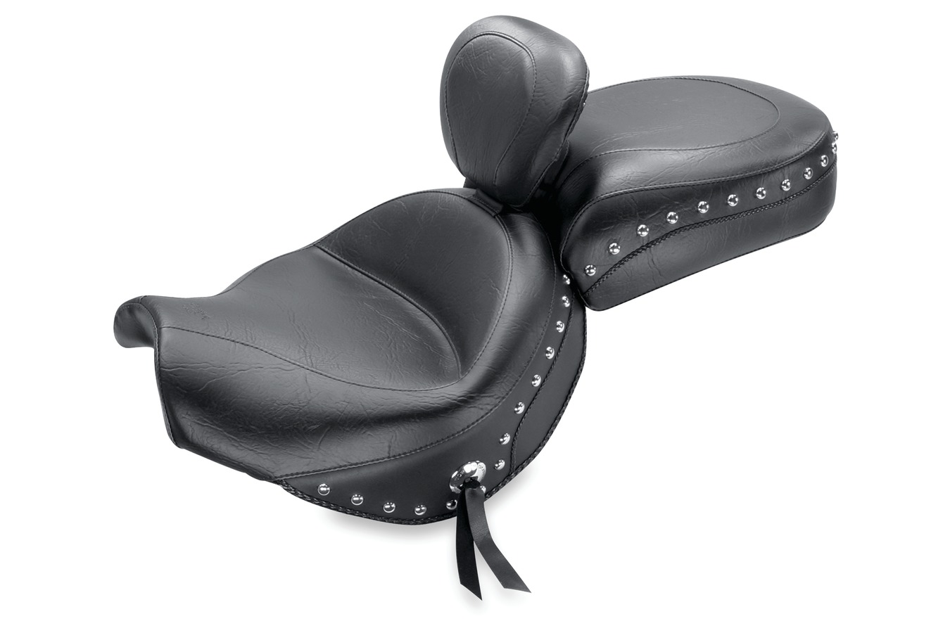 Standard Touring Two-Piece Seat with Driver Backrest for Kawasaki Vulcan 2000 Classic & LT 2004-
