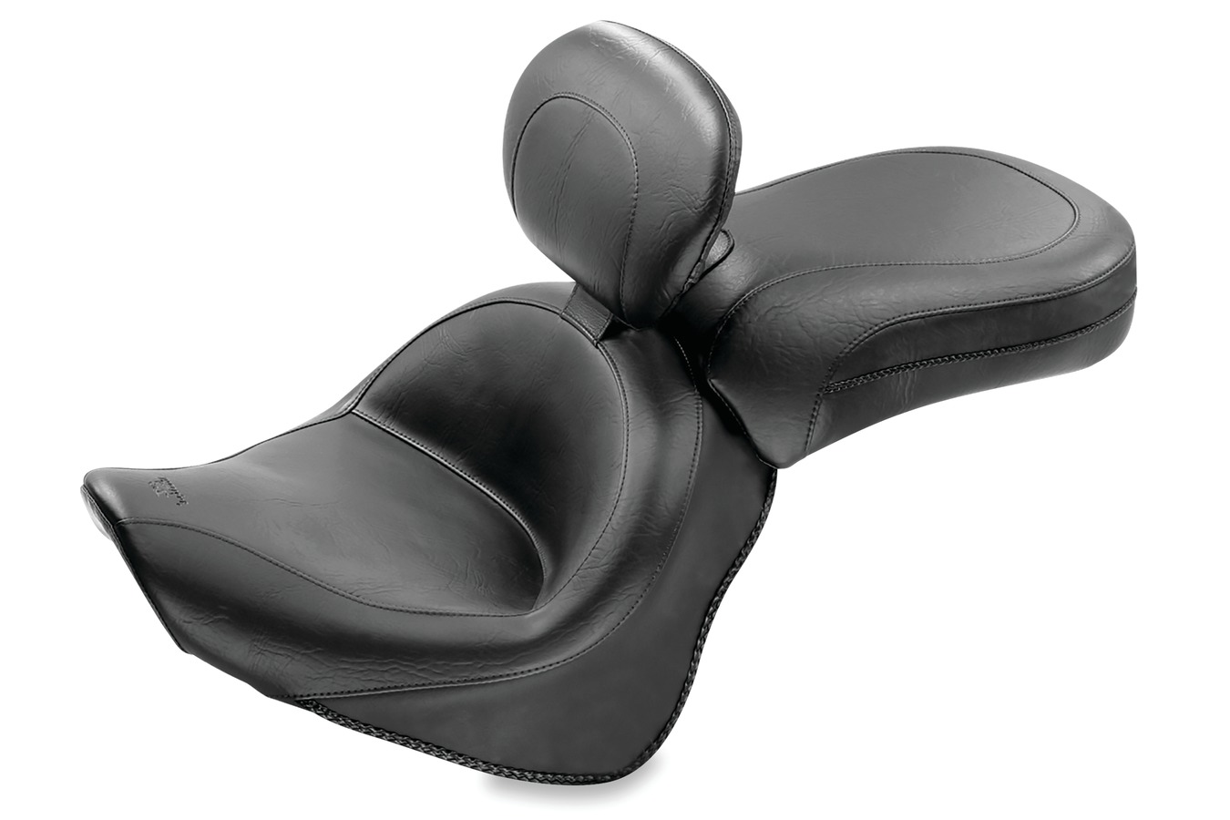 Wide Touring Two-Piece Seat with Driver Backrest for Yamaha V-Star 650 Classic 1998-