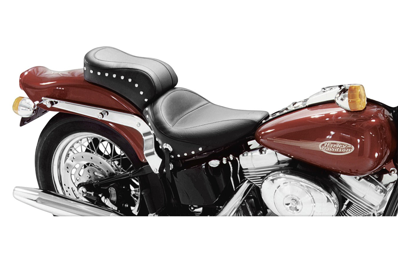 Standard Touring Solo Motorcycle Seat for Harley-Davidson Softail 1984-1999
