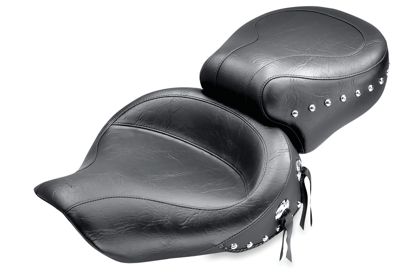 Wide Touring One-Piece, 2-Up Motorcycle Seat for Harley-Davidson Dyna 1996-2003