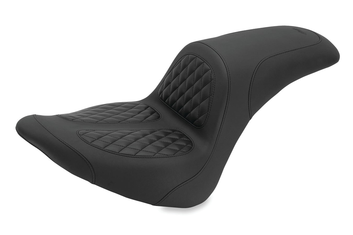 Signature Series Fastback™ by Dave Perewitz One-Piece, 2-Up Motorcycle Seat for Harley-Davidson Softail Wide Tire 2006-2017 (200mm)
