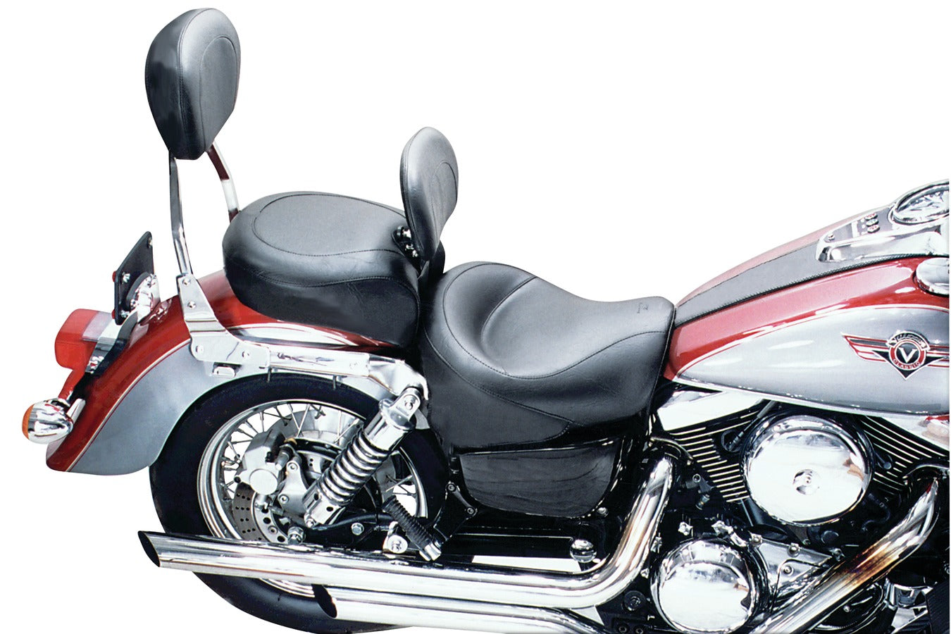 Standard Touring Motorcycle Seat for Kawasaki Vulcan 1500 Classic FI 2000-2008 & Nomad 1999-2004
