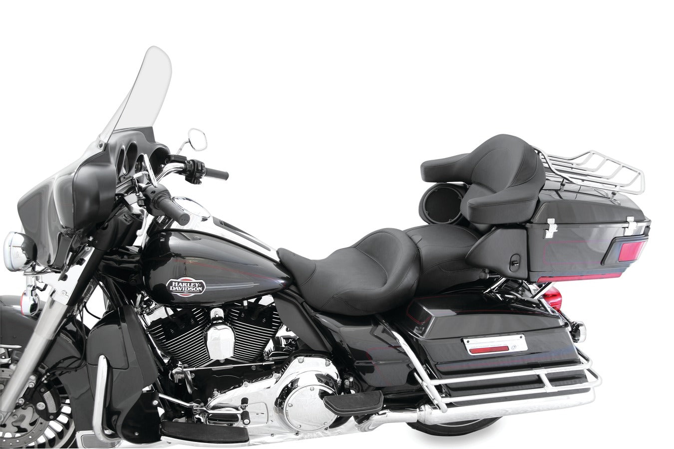 Super Touring One-Piece, 2-Up Motorcycle Seat for Harley-Davidson FL Touring 2008-2024*