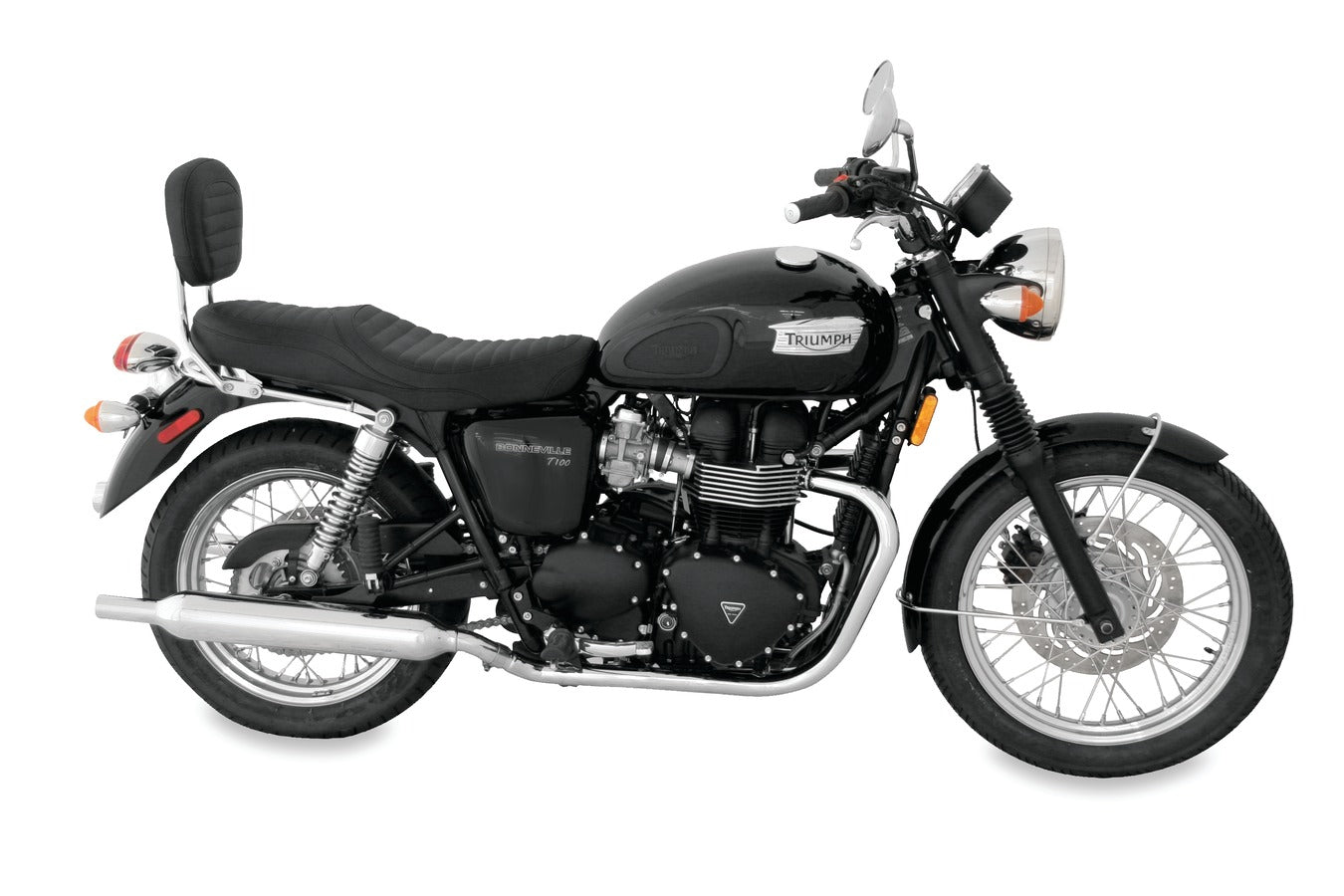 Sport Touring One-Piece, 2-Up Motorcycle Seat for Triumph Bonneville, T100, Scrambler, Thruxton 2001-2015 & SE 2012