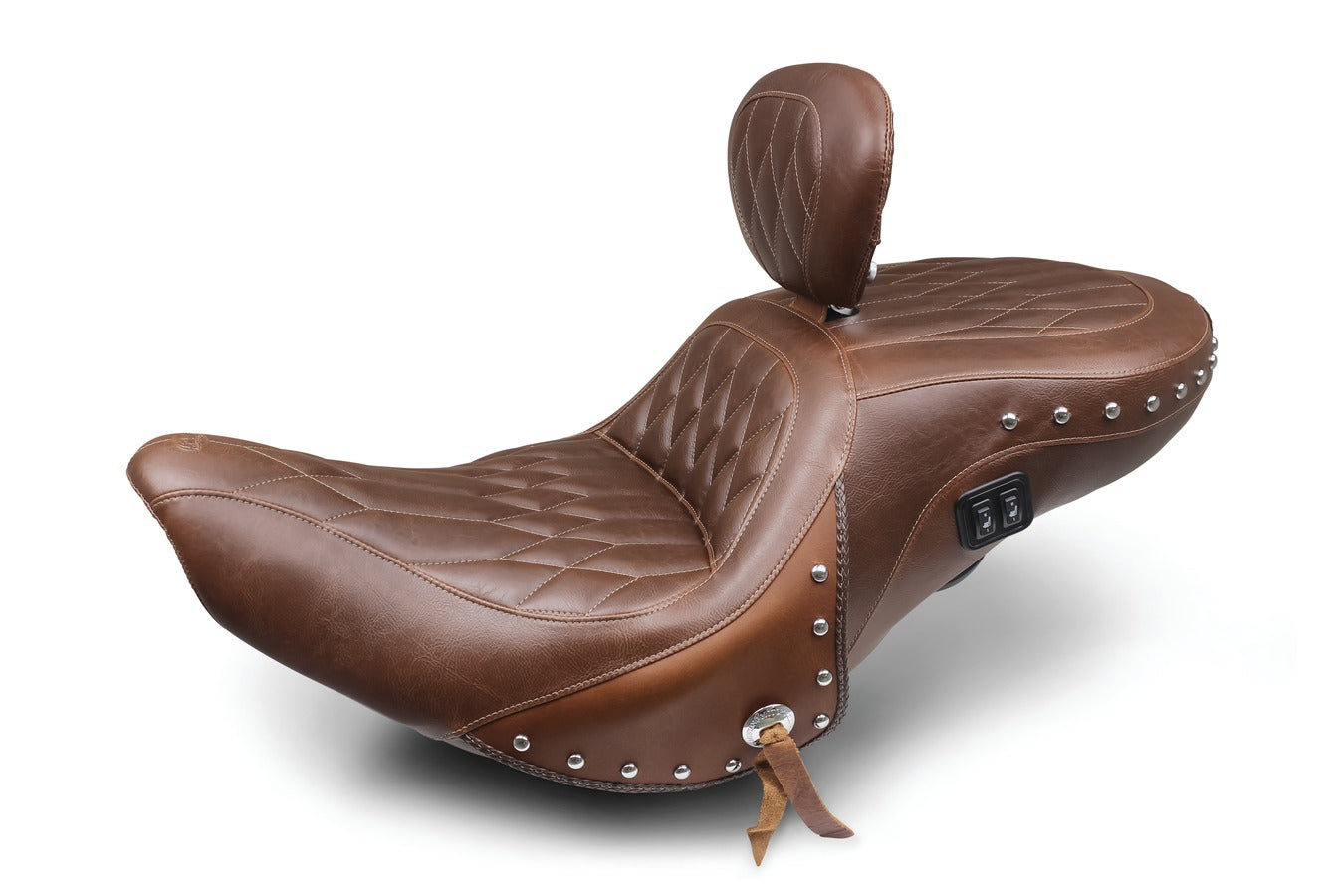 Standard Touring with Heat One-Piece, 2-Up Motorcycle Seat for Indian Roadmaster 2015-2024