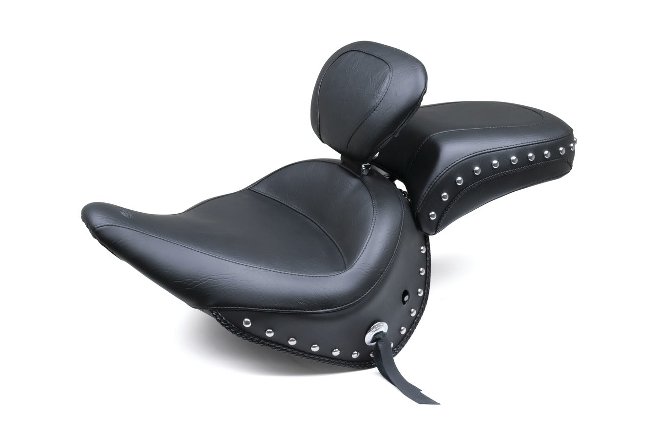 Wide Touring Solo Motorcycle Seat for Harley-Davidson Deluxe 2005-2017 (With Standard Rack)
