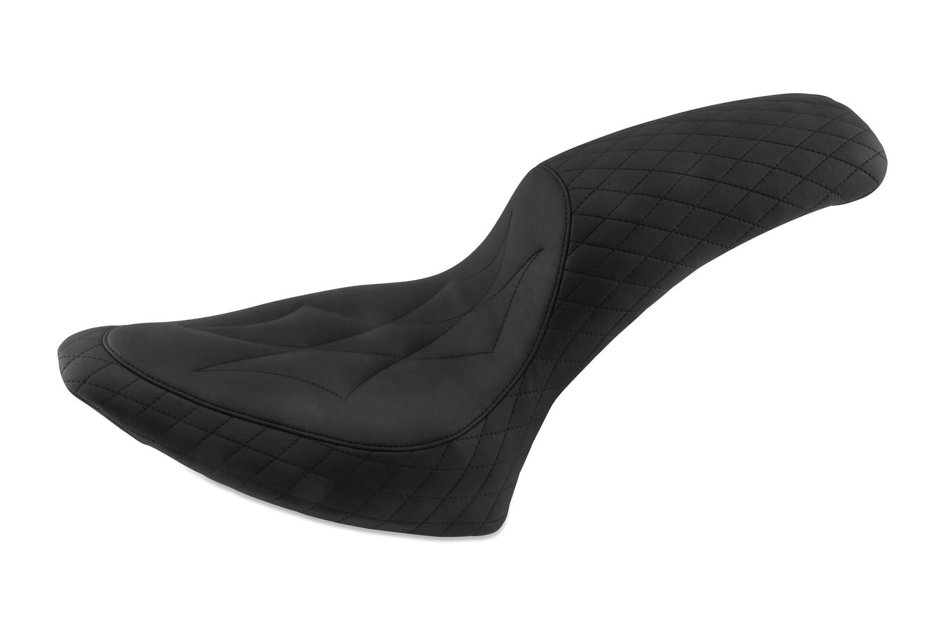 Revere Journey Diamond One-Piece, 2-Up Motorcycle Seat for Harley-Davidson Standard Rear Tire Softail 2000-2017
