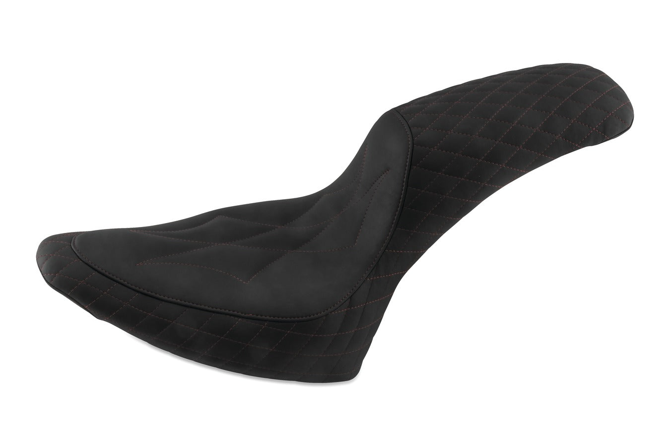 Revere Journey Diamond One-Piece, 2-Up Motorcycle Seat for Harley-Davidson Standard Rear Tire Softail 2000-2017