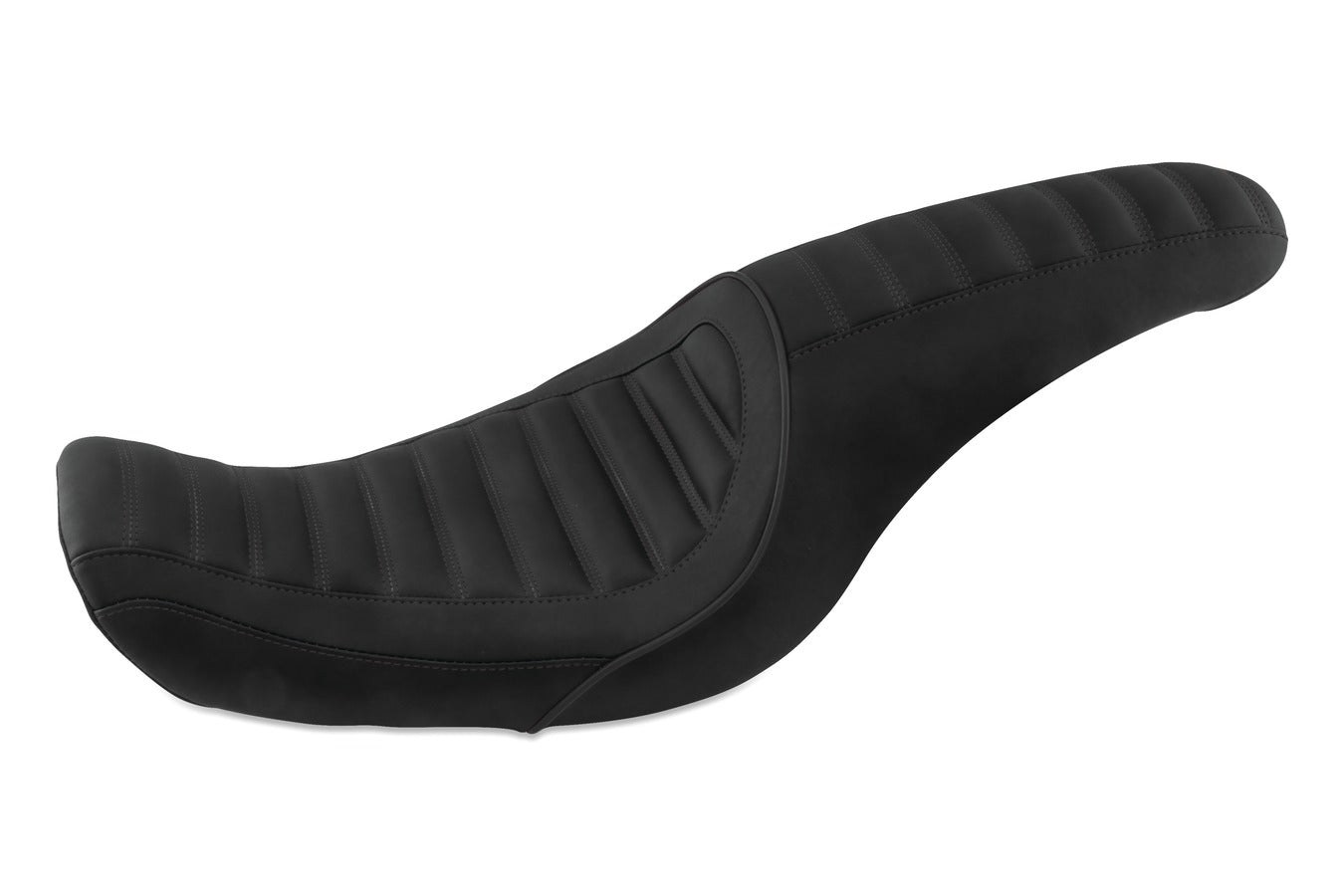 Revere Journey Stripe One-Piece, 2-Up Motorcycle Seat for Harley-Davidson Dyna 2006-2017