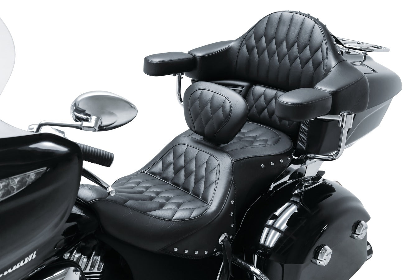 Standard Touring with Heat One-Piece, 2-Up Motorcycle Seat for Indian Roadmaster 2015-2024