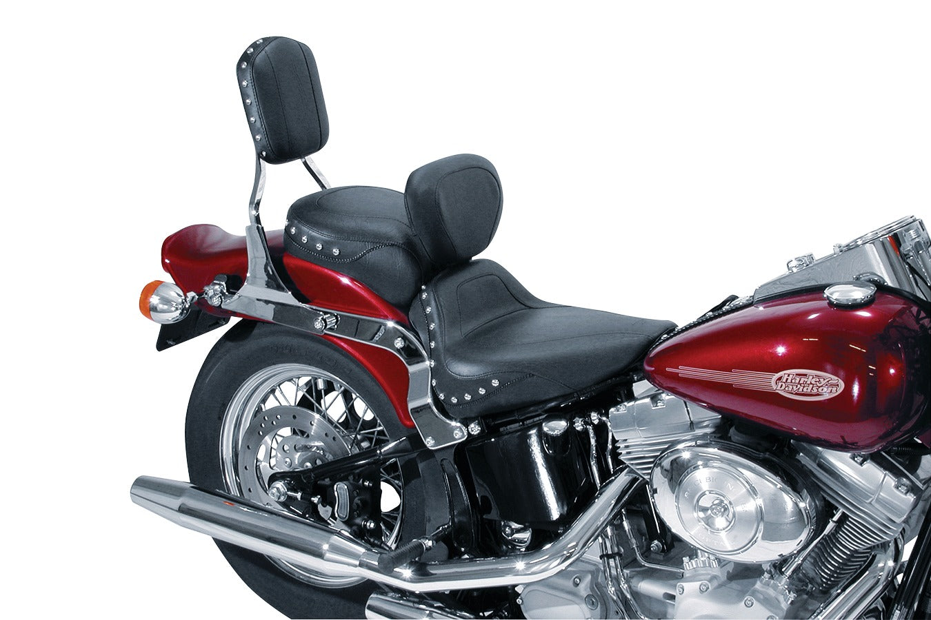 Sport Touring Solo Motorcycle Seat for Harley-Davidson Heritage Softail 2006, Fat Boy & Heritage Classic 2000-2006, Night Train, Softail Standard, & Springer 2000-2005