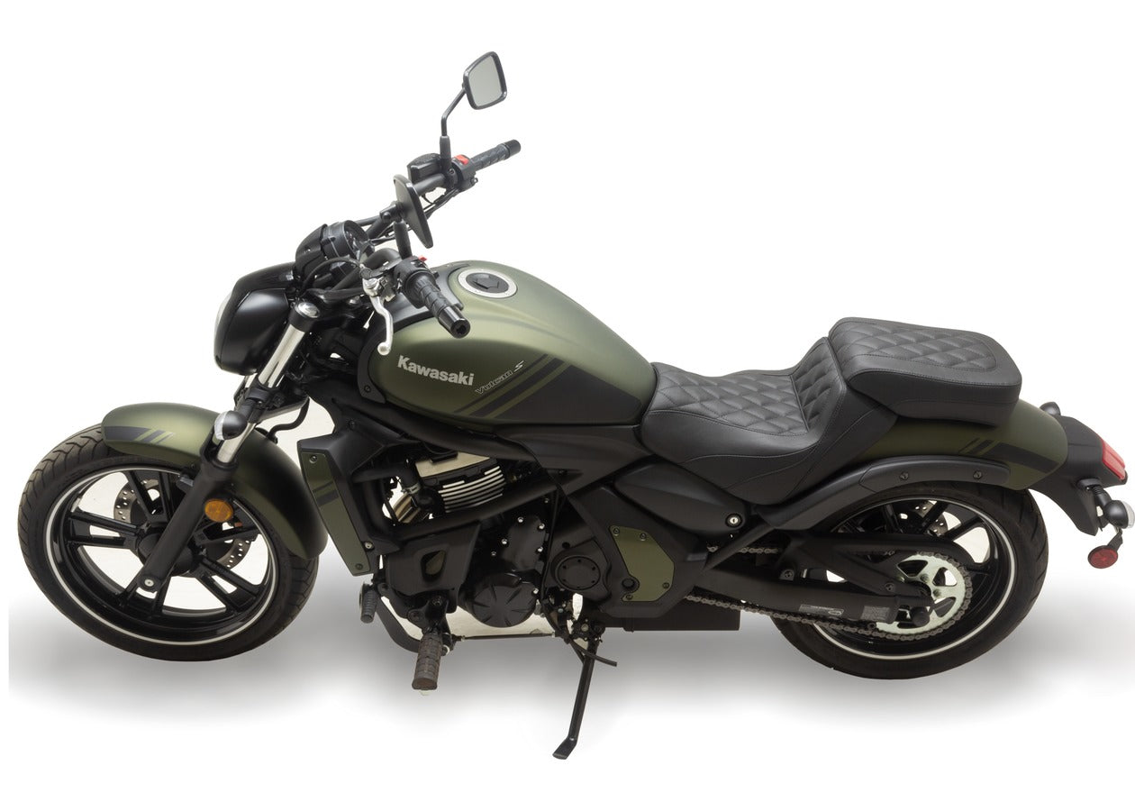Squareback/Fastback Passenger Motorcycle Seat for Kawasaki Vulcan S, 2014-2024