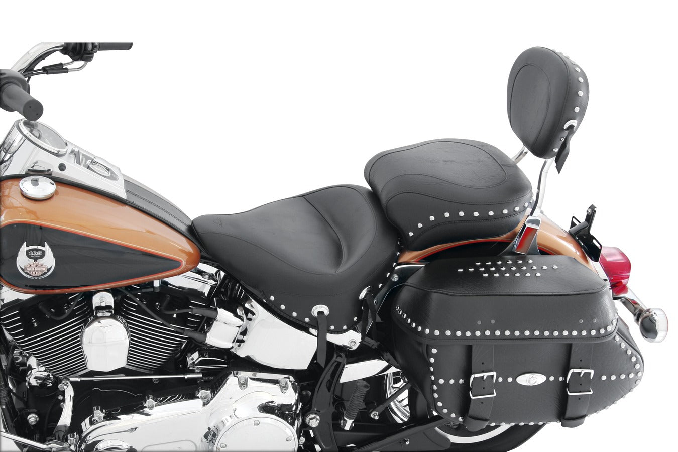 Wide Touring Solo Motorcycle Seat for Harley-Davidson Softail Wide Tire 2006-2017 (200mm)