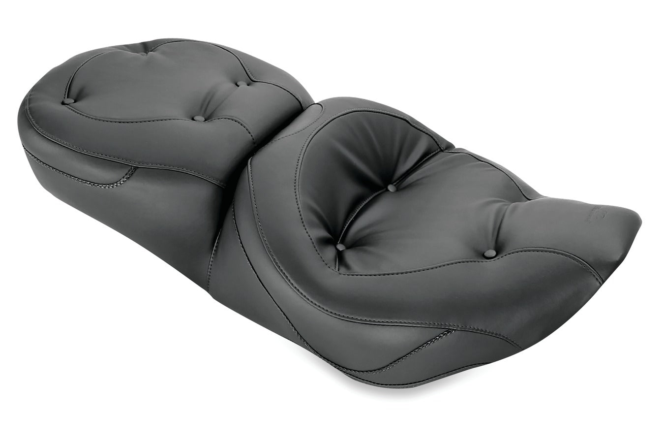 Standard Touring One-Piece, 2-Up Motorcycle Seat for Harley-Davidson Road King 1997-2007, Street Glide 2006-2007 & Screamin Eagle 2000-2001 & 2004-2005