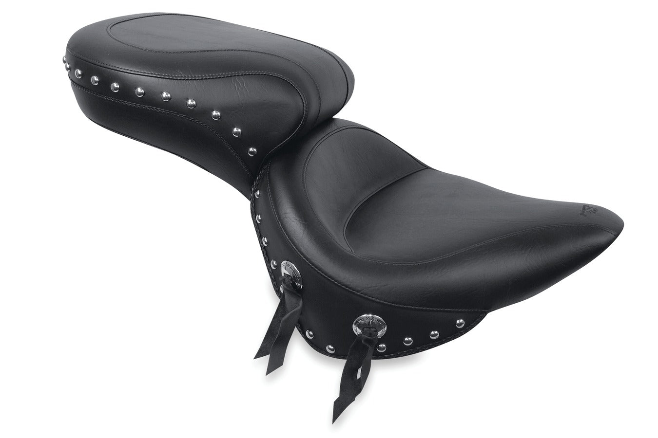 Wide Touring One-Piece, 2-Up Motorcycle Seat for Harley-Davidson Softail, Heritage Classic 2007-2017, Deluxe (without standard rack) 2005-2017, Heritage Springer 2000-2003, Springer Classic 2005-2007