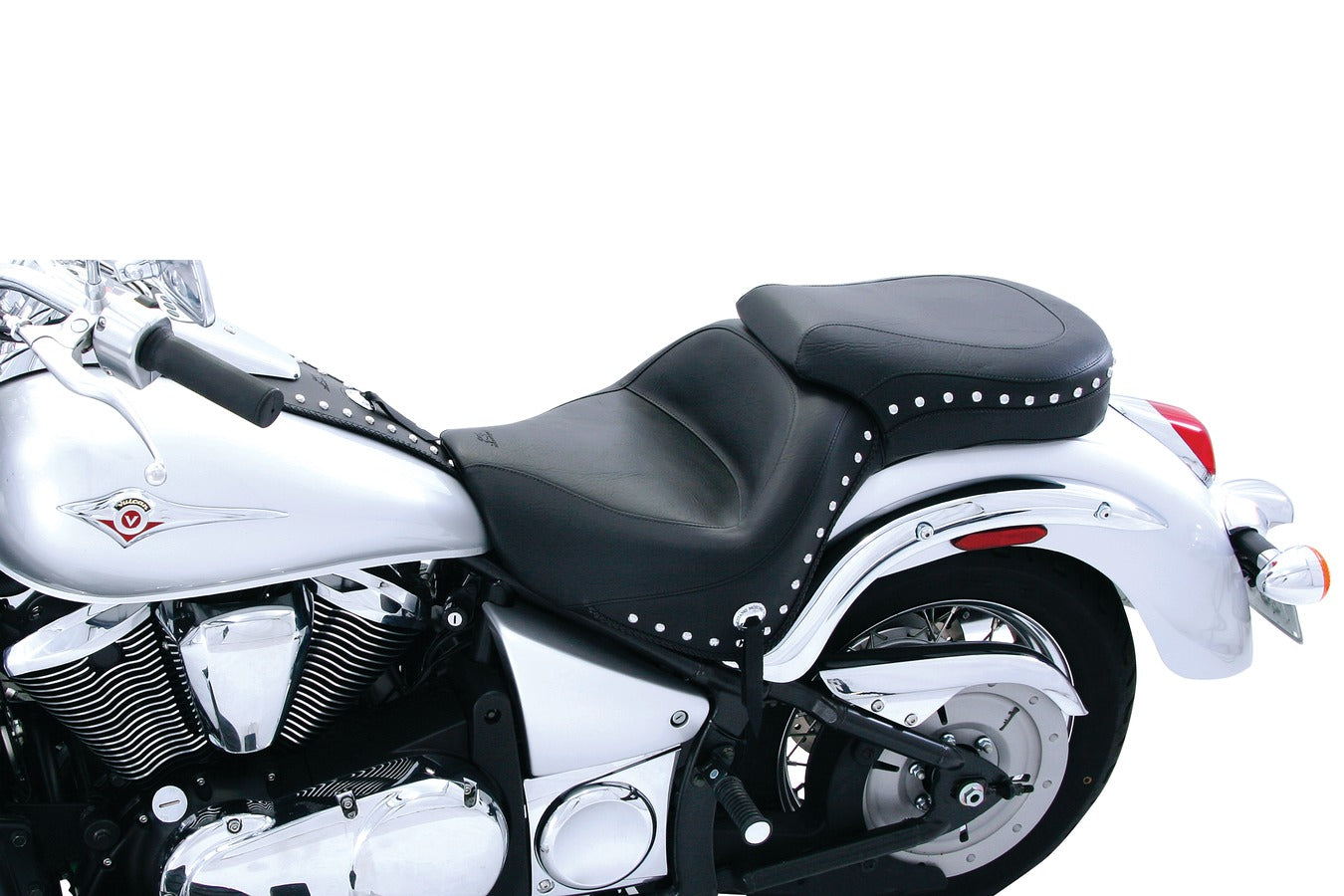 Standard Touring One-Piece, 2-Up Motorcycle Seat for Kawasaki Vulcan 900 Classic & Custom 2006-2024