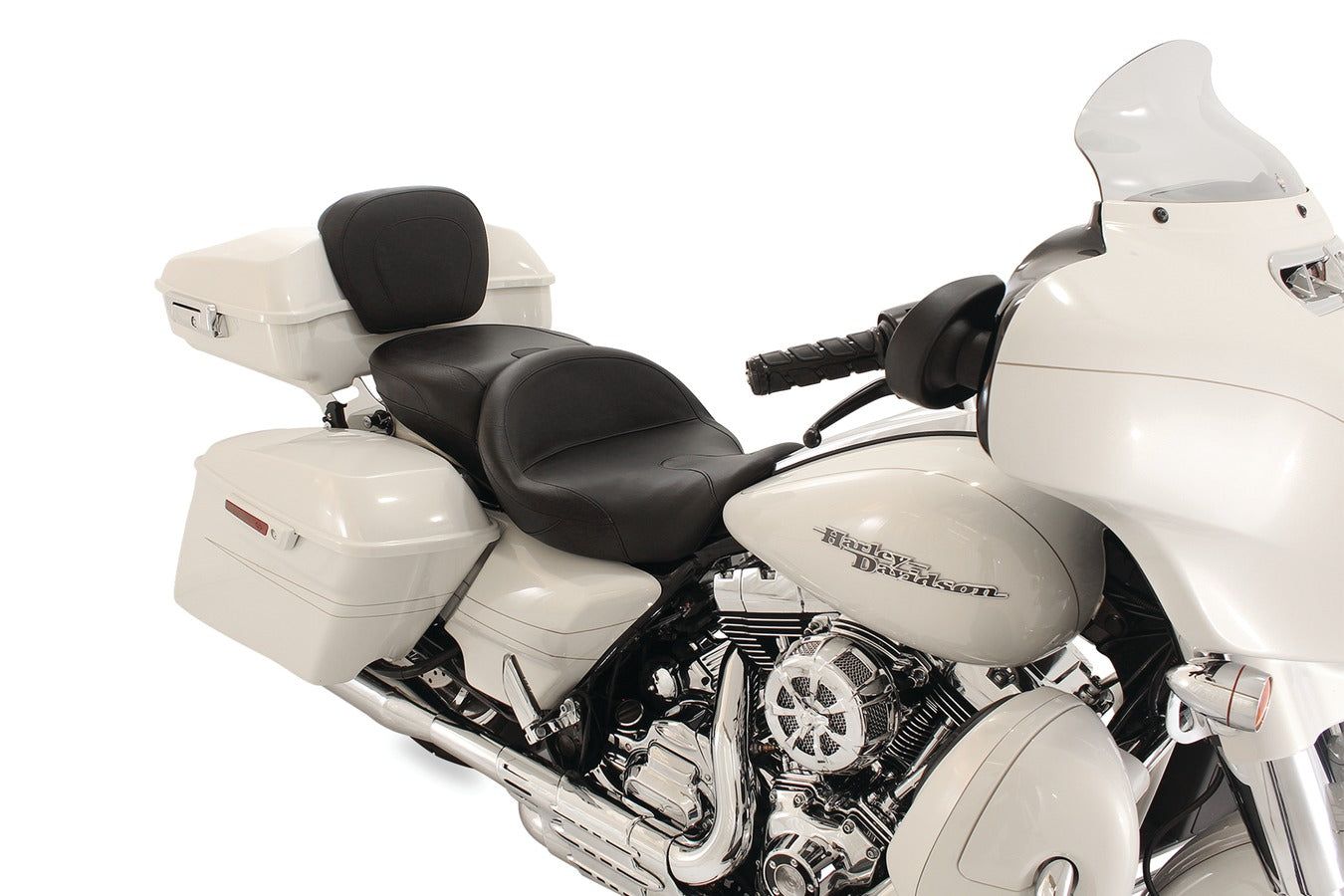 Super Touring Summit One-Piece, 2-Up Motorcycle Seat for Harley-Davidson FL Touring 2008-2024*