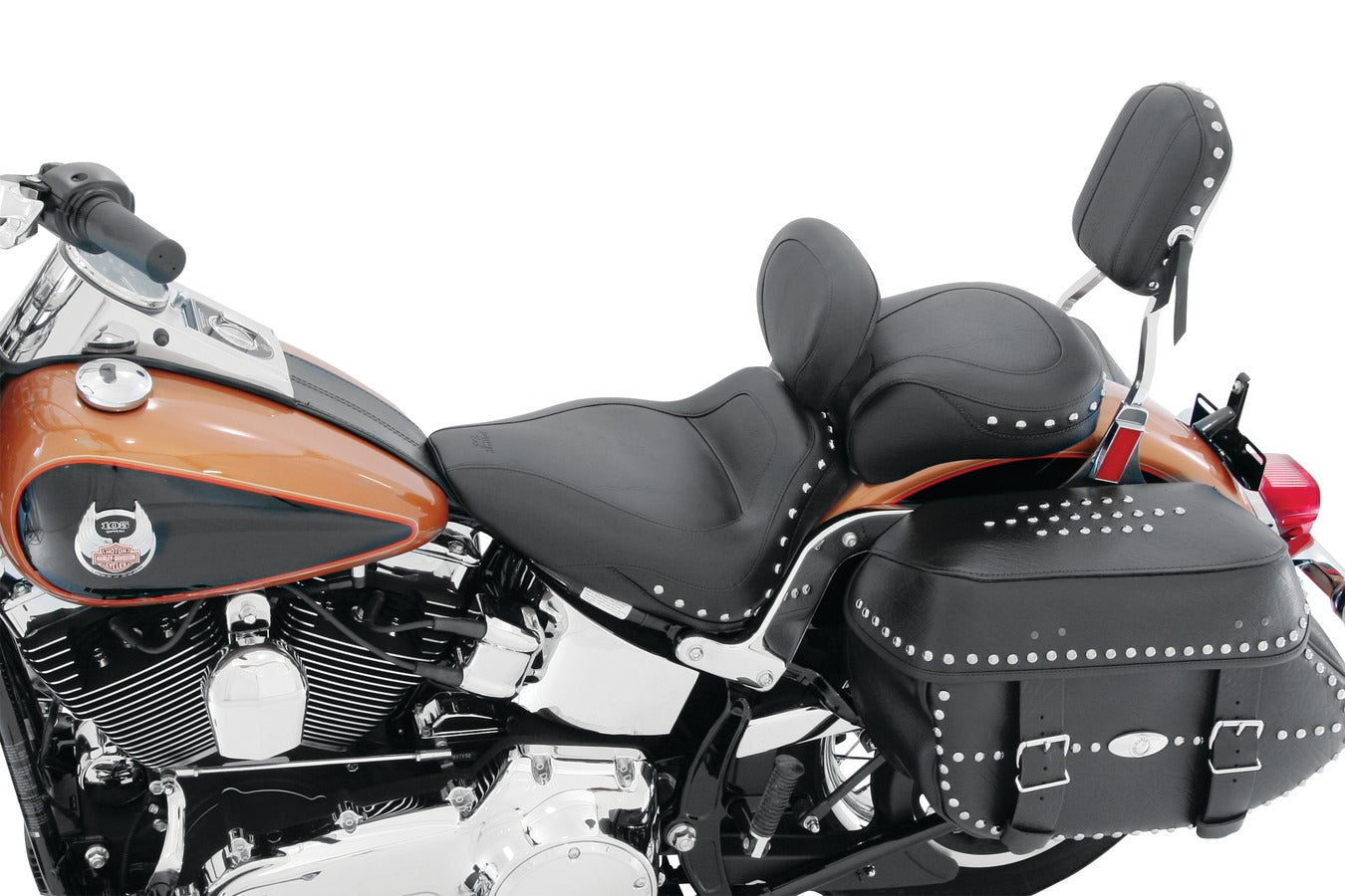 Sport Touring Passenger Motorcycle Seat for Harley-Davidson Softail Wide Tire 2006-2017 (200mm)