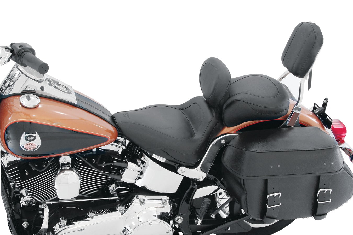 Sport Touring Passenger Motorcycle Seat for Harley-Davidson Softail Wide Tire 2006-2017 (200mm)