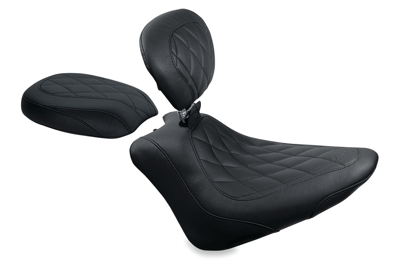 Wide Touring Solo Motorcycle Seat for Harley-Davidson Blackline 2011-2013, Slim/S 2012-2017