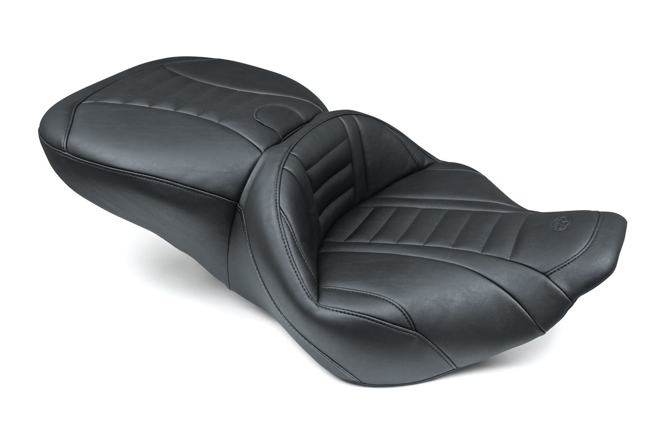 Super Touring Deluxe One-Piece, 2-Up Motorcycle Seat for Harley-Davidson Road King 1997-2007, Street Glide 2006-07 & Screamin Eagle 2000-01 & 2004-05